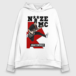 Толстовка оверсайз женская Noize MC - guitarist, цвет: белый