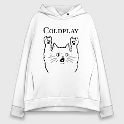 Женское худи оверсайз Coldplay - rock cat