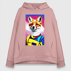 Женское худи оверсайз Fox - pop art - fashionista