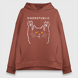 Женское худи оверсайз OneRepublic rock cat