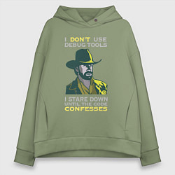 Женское худи оверсайз Чак Норрис среди программистов