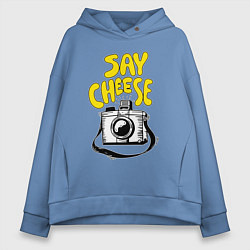 Женское худи оверсайз Cheese photo camera