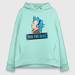 Женское худи оверсайз Чувствуй бит
