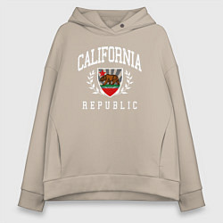 Толстовка оверсайз женская Cali republic, цвет: миндальный