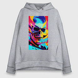 Женское худи оверсайз Cool skull - pop art