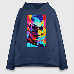 Женское худи оверсайз Cool skull - pop art