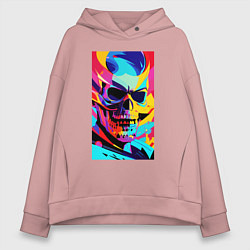 Женское худи оверсайз Cool skull - pop art