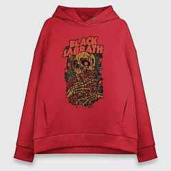 Женское худи оверсайз Черный саббат