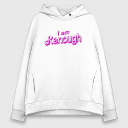 Толстовка оверсайз женская I am kenough barbie, цвет: белый