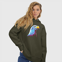 Толстовка оверсайз женская Орел WPAP, цвет: хаки — фото 2