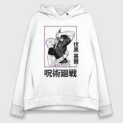 Женское худи оверсайз Магическая битва Toji Fushiguro