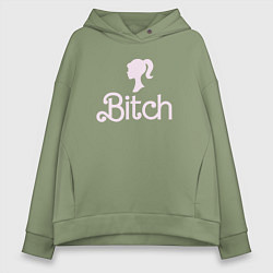 Женское худи оверсайз Стиль барби с иконкой