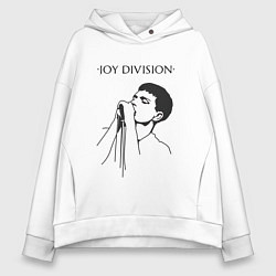 Толстовка оверсайз женская Йен Кёртис Joy Division, цвет: белый