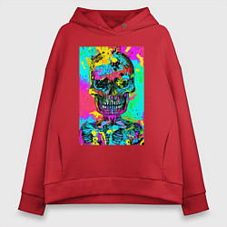 Женское худи оверсайз Cool skull - pop art - vogue