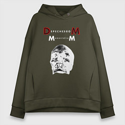 Женское худи оверсайз Depeche Mode 2023 Memento Mori - White Skull 01