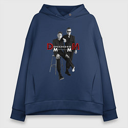 Толстовка оверсайз женская Depeche Mode - Memento Mori Two of Us, цвет: тёмно-синий