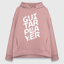 Женское худи оверсайз MoMo - Guitar player белый