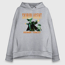 Женское худи оверсайз Skibidi toilet agent