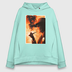 Толстовка оверсайз женская Оппенгеймер К-6, цвет: мятный