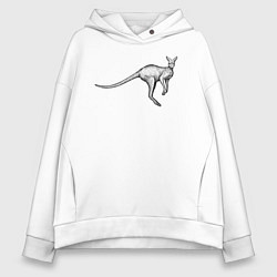 Женское худи оверсайз Кенгуру в прыжке