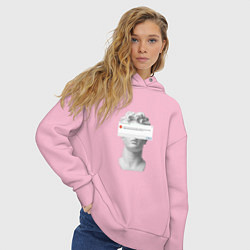 Толстовка оверсайз женская Антиной error, цвет: светло-розовый — фото 2