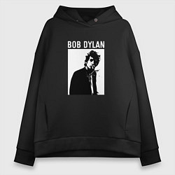 Толстовка оверсайз женская Tribute to Bob Dylan, цвет: черный