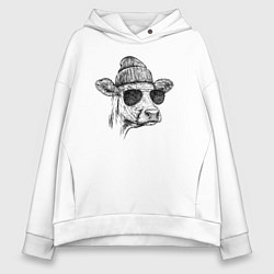 Женское худи оверсайз Корова на стиле