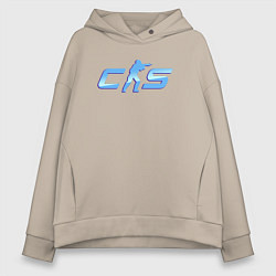 Женское худи оверсайз CS2 blue logo