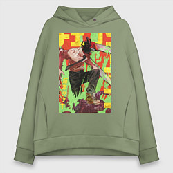 Женское худи оверсайз Денджи Человек Бензопила