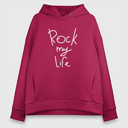 Женское худи оверсайз Rock my life