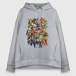 Женское худи оверсайз Street fighter: characters