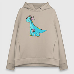 Женское худи оверсайз Music dino