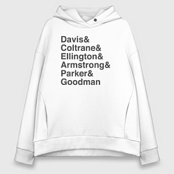 Женское худи оверсайз Легенды джаза