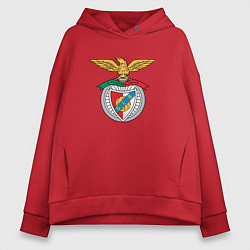 Толстовка оверсайз женская Benfica club, цвет: красный
