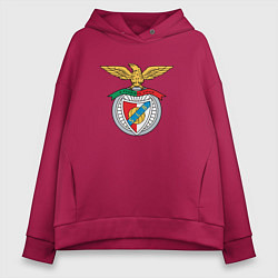 Толстовка оверсайз женская Benfica club, цвет: маджента