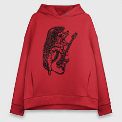 Женское худи оверсайз Ёжик рокер