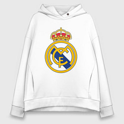 Толстовка оверсайз женская Real madrid fc sport, цвет: белый
