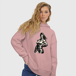 Толстовка оверсайз женская Женский бодибилдинг, цвет: пыльно-розовый — фото 2