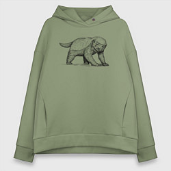 Женское худи оверсайз Медоед недоволен