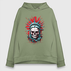 Женское худи оверсайз Зомби Статуя Свободы