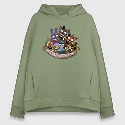 Толстовка оверсайз женская Команда ФНАФ, цвет: авокадо