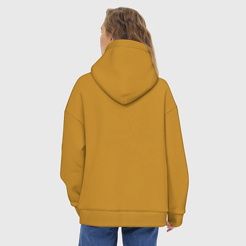 Женское худи оверсайз Две гитарки / Горчичный – фото 4