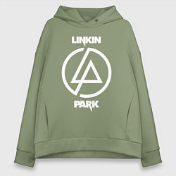 Толстовка оверсайз женская Linkin Park logo, цвет: авокадо