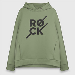 Женское худи оверсайз Рок барабанщик