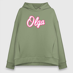 Женское худи оверсайз Ольга в стиле Барби - объемный шрфит