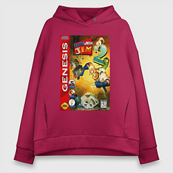 Женское худи оверсайз Earth worm jim 2 cover