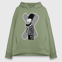 Женское худи оверсайз Static x - Homer Simpson