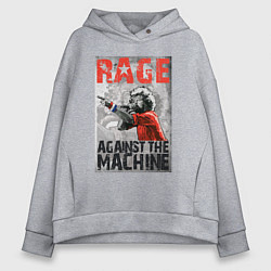 Женское худи оверсайз RATM - curly vocalist