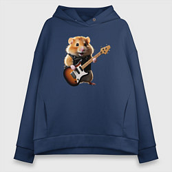 Женское худи оверсайз Хомяк-певец