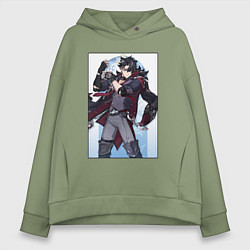 Женское худи оверсайз Ризли Геншин импакт